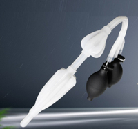 Enema double cyst defecation cleaner can be equipped with enema bag enema barrel inflatable anal plug silicone hose beauty enema