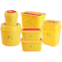 Plastic reusable sharps container 1litre bin medical biohazard waste disposal box