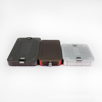 Aluminum microscopic box, surgical instrument sterilization box, with silicone pad or bracket 