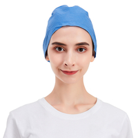 surgical cap wide ribbon blue