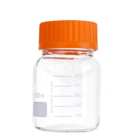 500ml MediaStorage Lab Glass Bottle with Cap Orange