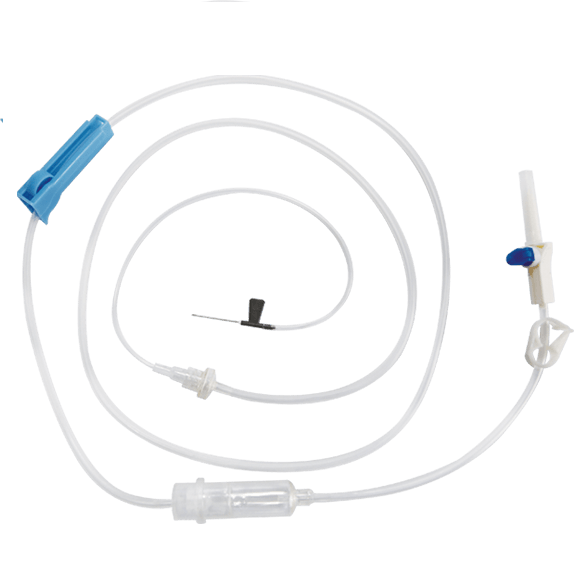 Infusion Sets for Single Use(with the funcition of automatically stopping fluid)