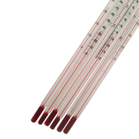 Thickened red water, kerosene, alcohol, thickened glass rod, water thermometer, laboratory, teaching thermometer, 100 degrees