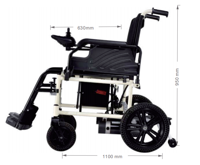 MDT322 Electric wheelchair Aluminim alloy frame 24V 200W Lithium ...