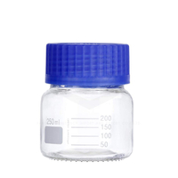 250ml MediaStorage Lab Glass Bottle with Cap Blue