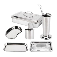 Dental Tweezers Storing Tube Stainless Steel Medical Instruments Disinfection Bottle with Cover