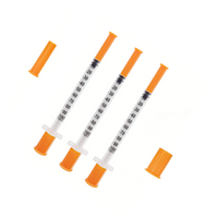 Injection Insulin Syringe 0.3ml/0.5ml/1ml with Orange Cap