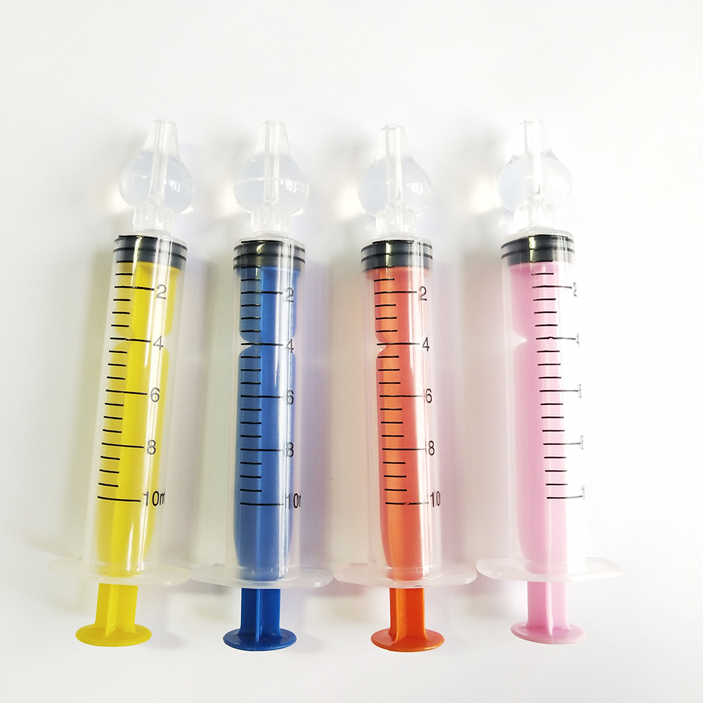 حقنة سلامة متعددة الألوان من النوع 10 مللي من شفاطة أنف الطفل من